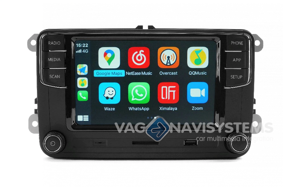 Retrofit Kit - VW Composition Touch 6,5'' RCD410 Pro with AppConnect (Apple  Carplay and Android Auto) - Golf VI (5K) | VAG-Navisystems