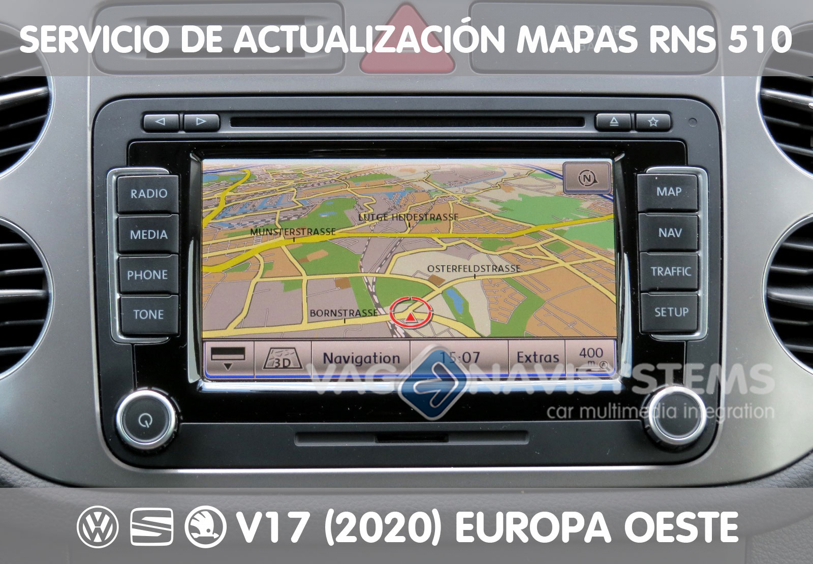 RNS 510 Maps service - V17 version Western Europe maps 2020 - VW 510, Skoda Columbus, Seat Media System 1.0 | VAG-Navisystems